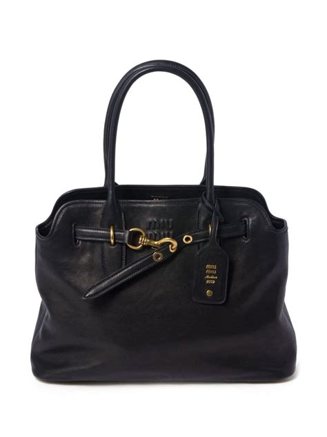 miu miu large leather tote|joie miu suede tote.